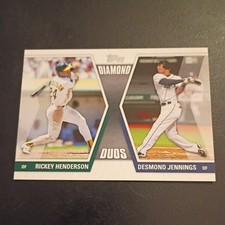 2011 Topps Rickey Henderson / Desmond Jennings Diamond Duos #DD-HJ