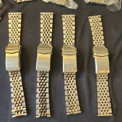Strapcode Militat MT140S Asteroid 19mm Straight End Jubilee Watch Bracelet