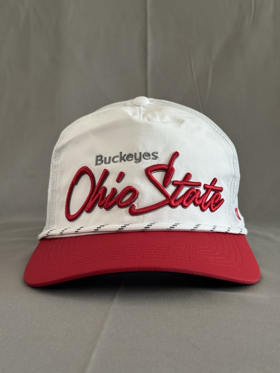'47 Brand Ohio State Buckeyes Snapback Hat White Red Rope Cap NCAA