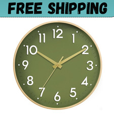 Wall Clock 8 Inch, Battery Operated Silent Non-Ticking Modern Analog Clock Decor
