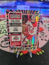 James Hong 2024-25 Panini Ohio State NIL Red White And Blue Holo Buckeye Hockey