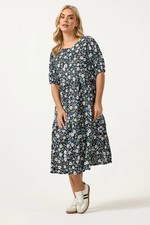 Yours Curve Women's Plus Size Polka Dot Maxi Dress