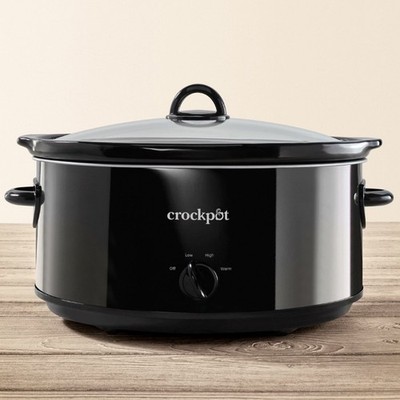 Crock-Pot SCV800-B 8-Quart Oval Manual Slow Cooker - Black for