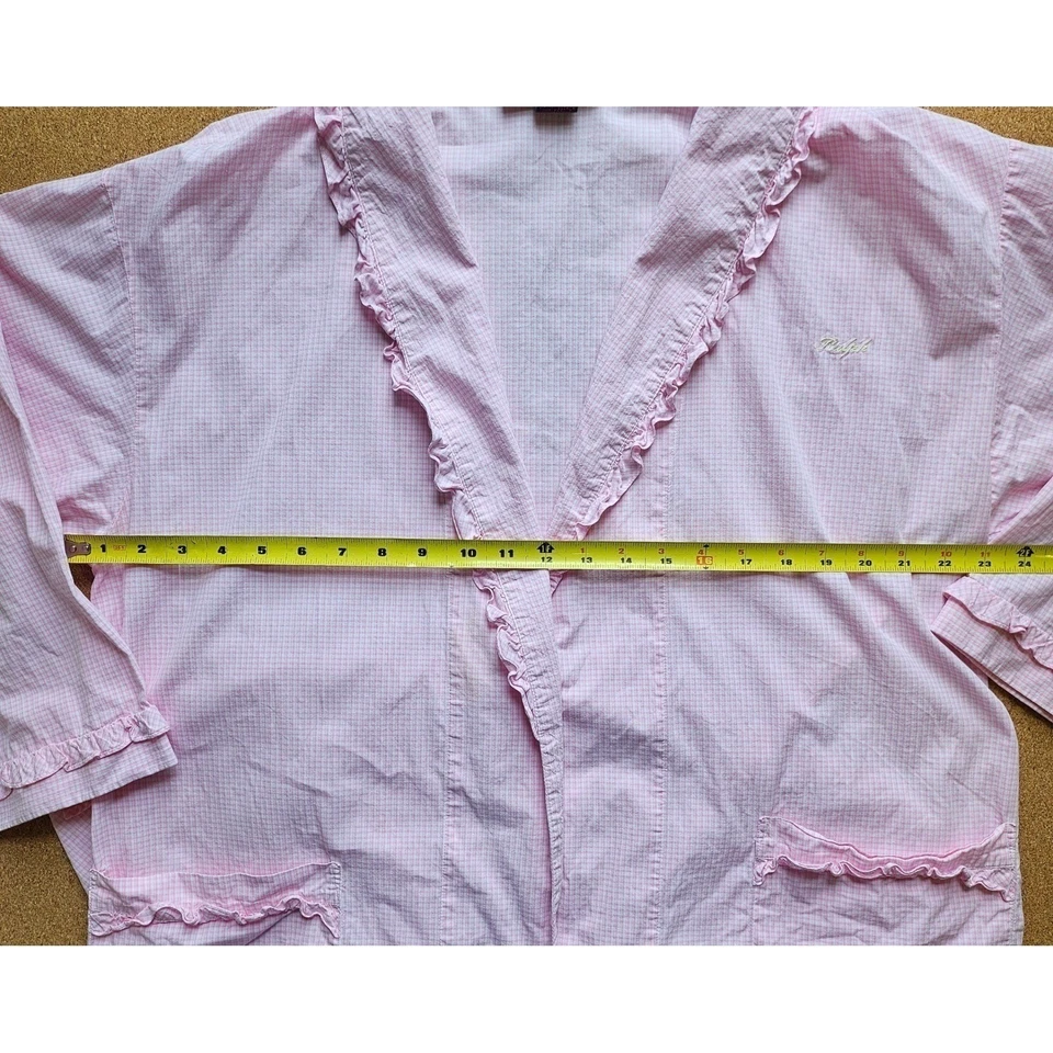 Abrigo RRL RALPH Ralph Lauren Rosa Guinga Volantes M L Cottagecore Dormir Foto 2 de 4