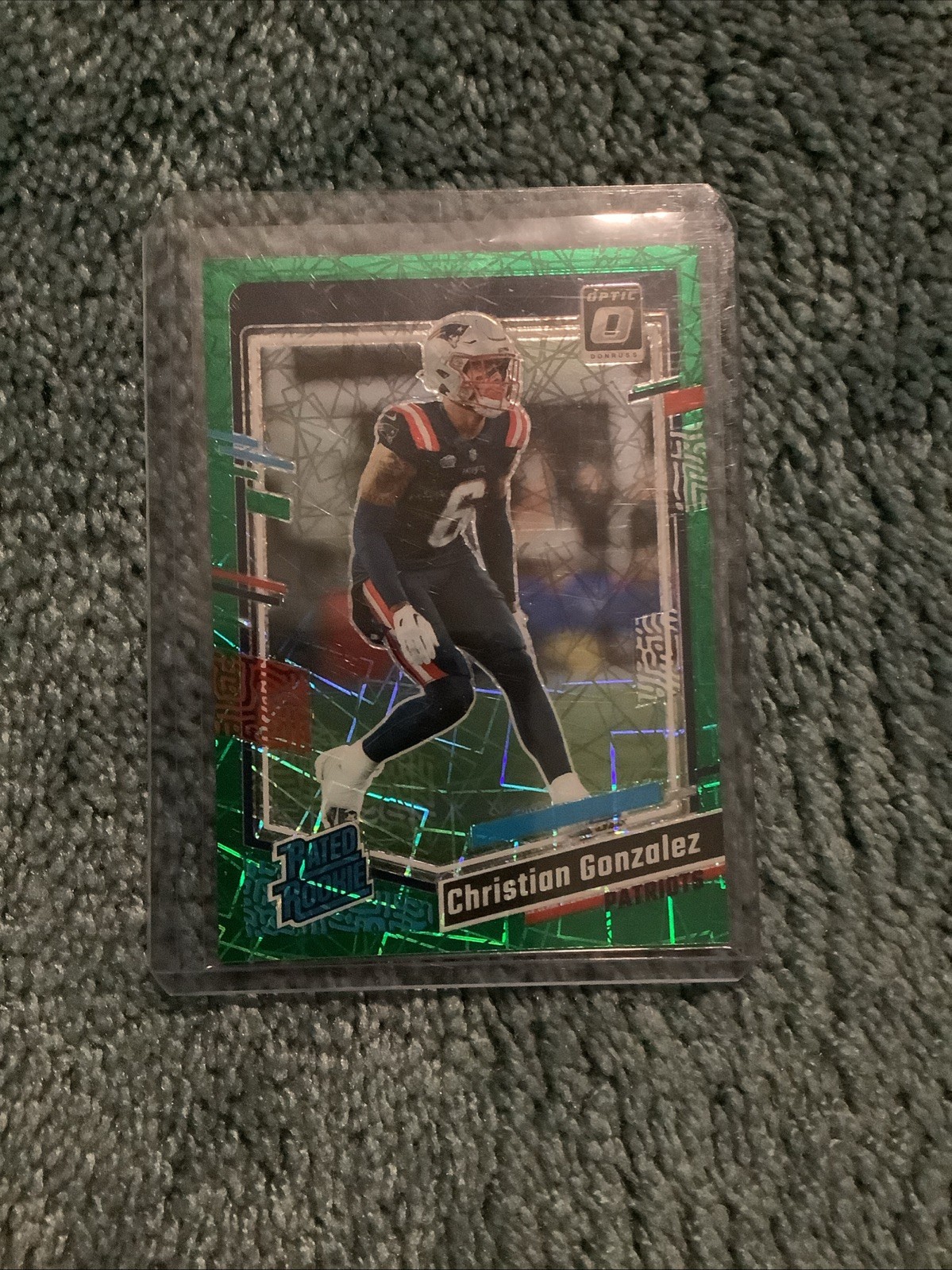 2023 Panini Optic Rated Rookie Christian Gonzalez #274 Green Velocity Prizm (RC)