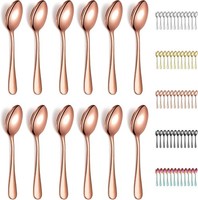 TeelöFfel 12Er Set RoséGold 14Cm Edelstahl FüR Tee Kaffee Dessert