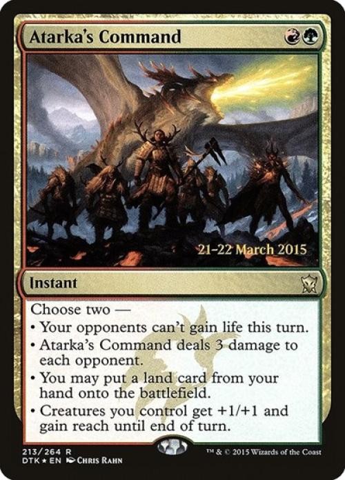 Atarka's Command -Foil Light Play MTG Promos: Prerelease Cards