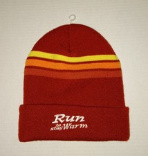RUN TO STAY WARM MARATHON Strickmütze Burgund RAR