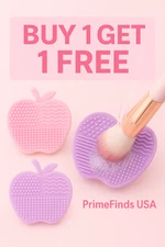 1Pc Silicone Apple Makeup Brush Cleaner Pad + Free Bonus | Makeup Cleaning Tool