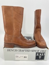 NOS Vintage 80s Frye Campus Low 12L Mens 9.5M Saddle Tan 87760-2 NIB Made USA