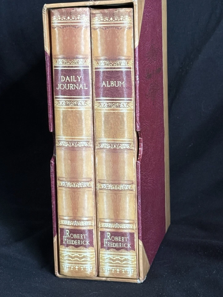 Juego de libros vintage - Par en caja "Álbum y diario" - Diario diario y álbum de fotos Foto 2 de 4