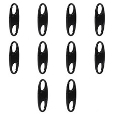 MxTong 12Pack Anti-Theft Zipper Clips  Mini Locks, Metal Small, black
