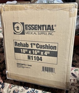 Rehab 1 Foam Cushion 18x16x4 Extra Thick Seat for Wheelchair Office Car (4”)