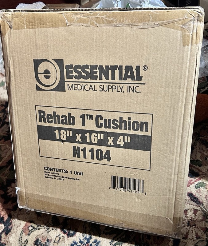Rehab 1 Foam Cushion 18x16x4 Extra Thick Seat for Wheelchair Office Car (4”)