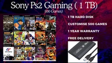 1TB External HardDisc with 500 Games for Sony PS2 Slim PlayStation 2 Gaming