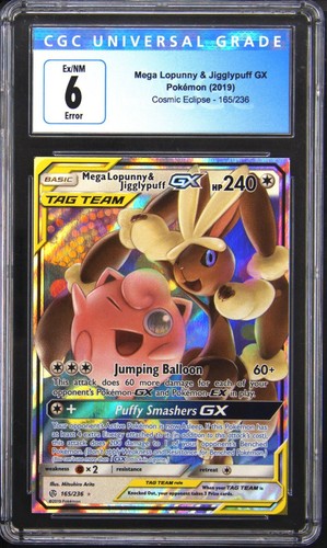 Mega Lopunny & Jigglypuff-GX graded CGC 6 for sale on eBay