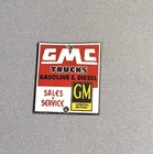 VINTAGE GMC GENERAL MOTORS PORCELAIN SIGN CAR GAS TRUCK MOTORCYCLE OIL