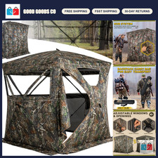 270  See-Through Hunting Blind, Low-Noise Portable 2-3 Person Ground Blind for D