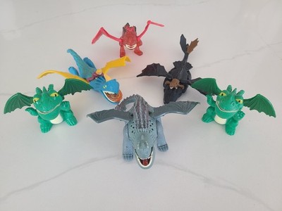 How to Train Your Dragon Toy Lot Toothless Night Fury w Riders Figures Bundle