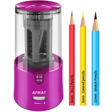Electric Pencil Sharpener for Colored Pencils Auto Stop Fast 3s Sharpen