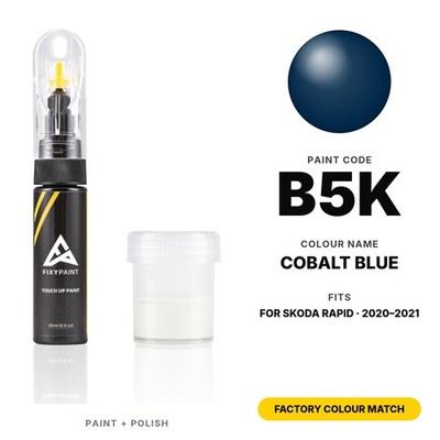 Touch Up Paint For Skoda Rapid B5K Cobalt Blue Set Factory Colour Match