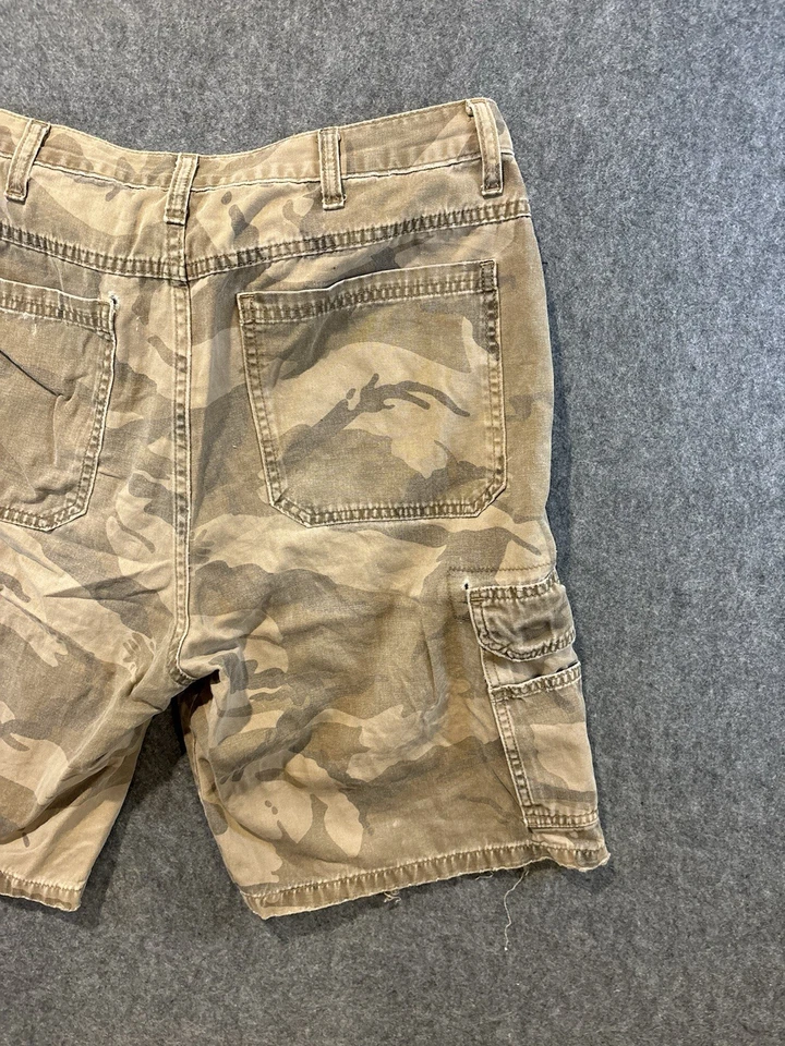 Pantalones Cortos Wrangler Para Hombre 34 Camuflaje Carga Sueltos Envejecidos Foto 3 de 4