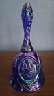 Vintage Fenton Blue Carnival Glass Madonna & Child Bell