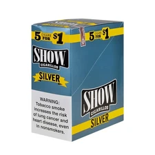 Show Silver Cigar Wraps - 15 Packs - 75 Wraps Total