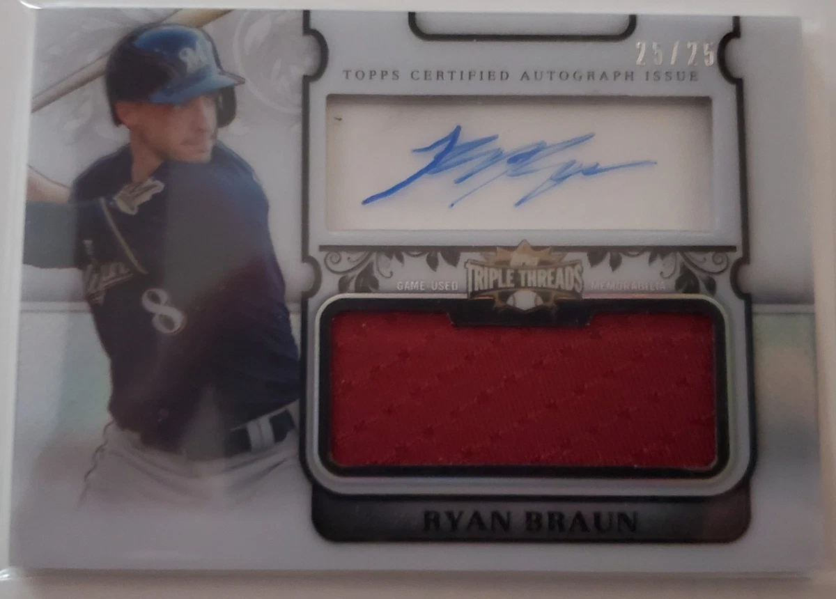 Ryan Braun Milwaukee Brewers Baseball Autographed Sports Trading 