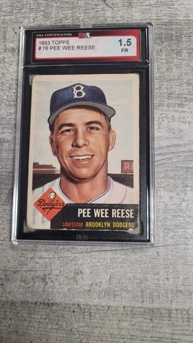 1953 Topps Pee Wee Reese #76 KSA 1.5 Fair Vintage Baseball
