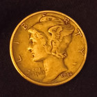 1944 Mercury Dime 10C Business Strike Philadelphia 90% Silver KM#140 — photo 1