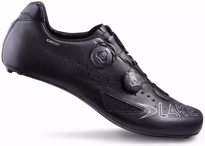Lake CX 237 Rennrad Klick Schuhe Carbon Sohle Black Gr. 42 Normal-Breit Boa