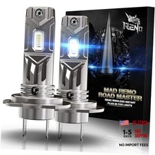 Bulb Fog Light 6500K White Fanless In Line Auxiliary Fog Bulbs Plug and H7