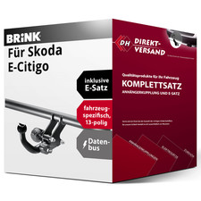 Anhängerkupplung abnehmbar + E-Satz 13pol spezifisch für Skoda E-Citigo 19- top