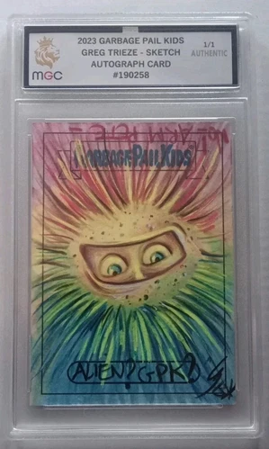 2023 GARBAGE PAIL KIDS INTERGOOLACTIC SKETCH CARD ARM PETE GRADED 1/1  G. TRIEZE