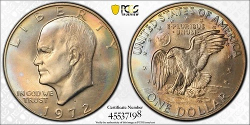1972-D Eisenhower Dollar — photo from the most recent tracked eBay sale