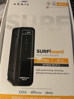ARRIS Surfboard SBG10 AC1600 Wi-Fi Router Docsis 3.0 Cable Modem & WIFI Router
