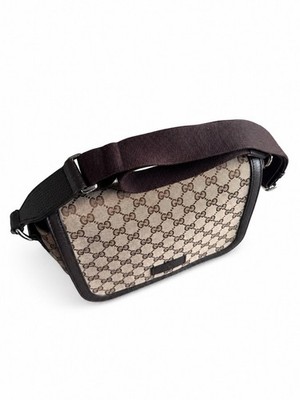 Kuriertasche Gucci Umhängetasche Guccissima GG verstellbarer Riemenbraun/beige