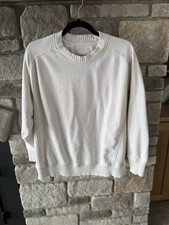 Aerie Oversized Down to Earth Beige Crewneck Women  s Sweatshirt - Size X-Small