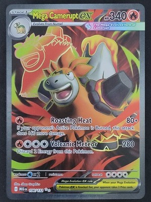 Mega Camerupt ex 156/132 Ultra Rare Mega Evolution Pokemon TCG