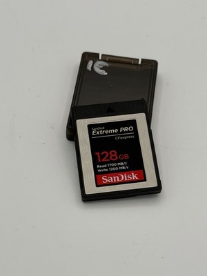 SanDisk Extreme PRO CFexpress Type B 128GB 1700MB/s Card + Case 100% Health