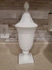 Vintage Westmoreland Hobnail Apothecary Jar Candy Dish White Milk Glass Footed