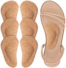 Dr. Foot's Arch Support Shoe Insoles for Flat Feet, 3 Count Pack of 1 , Cork