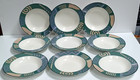 (9) Mikasa Life Style Wide Rimmed Soup Bowls 9 3/8" Stoneware CAC18 Vintage