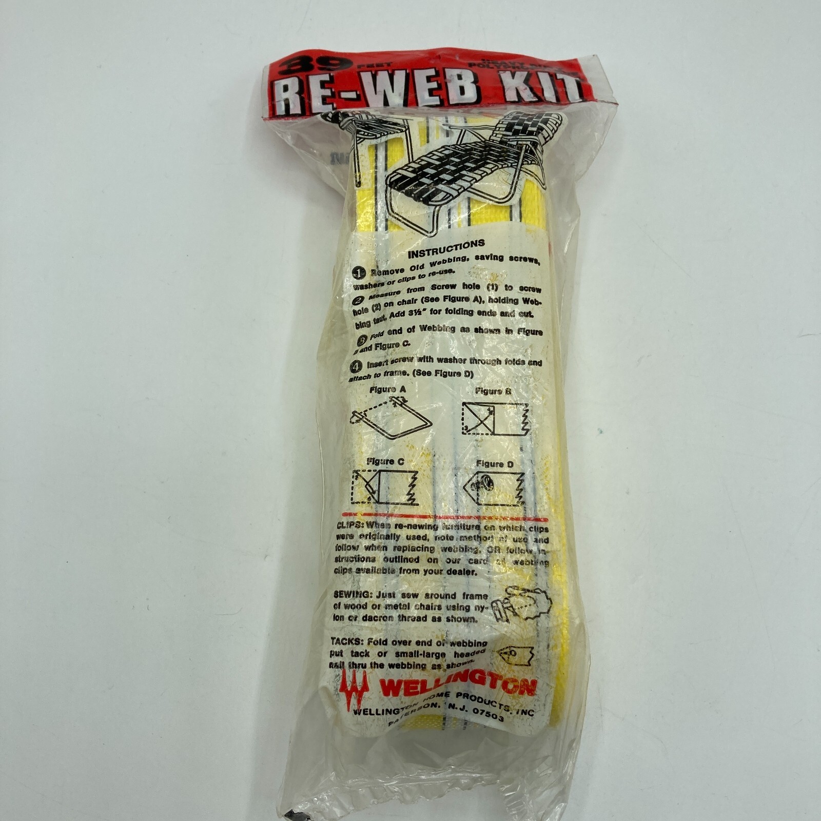 Wellington REWEB Kit Lawn Chair bing 39FT Yellow White Black