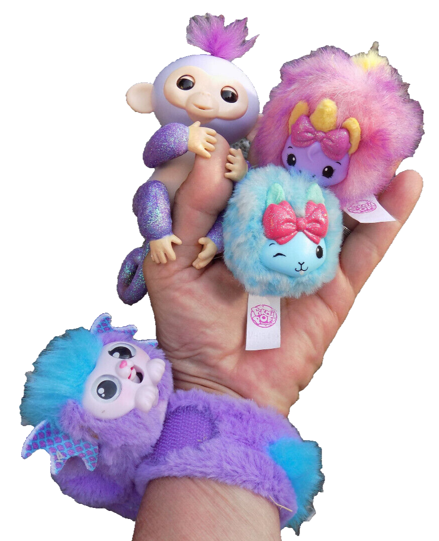 Lot Wrapples Shora Purple slap bracelet Wrist Plush Pikmi pops