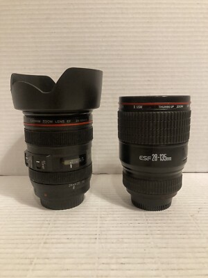 Canon Caniam Camera Lens EF 28-135mm Travel Mug Cups (2