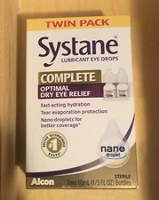 SYSTANE Complete Lubricant Dry Eye Relief Drops Twin Pack EXP 09/2027 NEW
