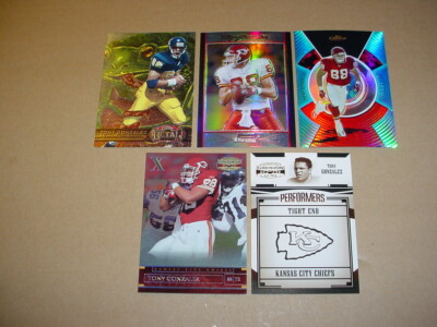 5 TONY GONZALEZ KC CHIEFS, METAL RC, 2 REFRACTORS, GRIDIRON GEAR #ERD