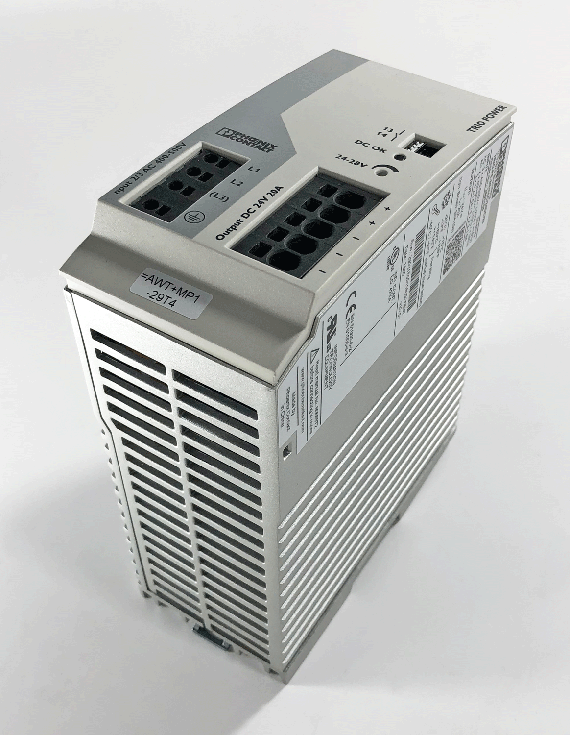 Alimentatore Phoenix Contact TRIO-PS/3AC/24DC/20 (2866394) Per Binario Cappello, Usato Funzionante